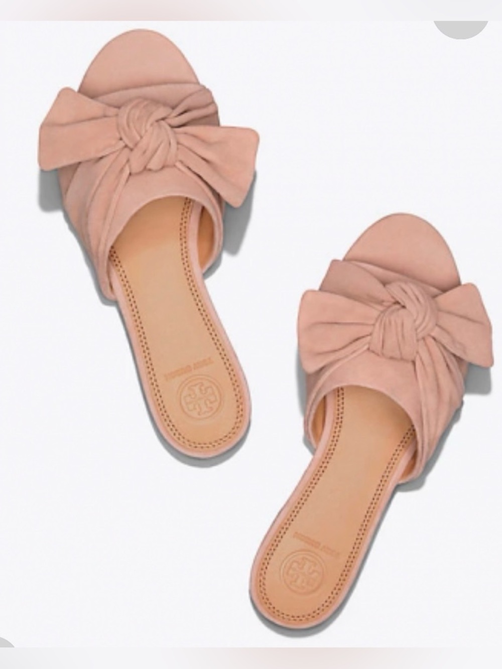 NIB Tory Burch Annabelle Bow Slide in Perfect Blush size 7.5